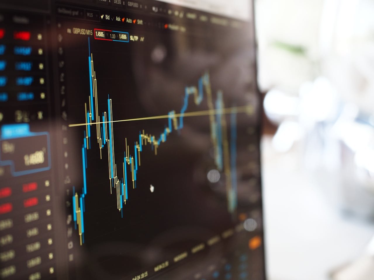Fondo abstracto de análisis de datos y monitoreo corporativo